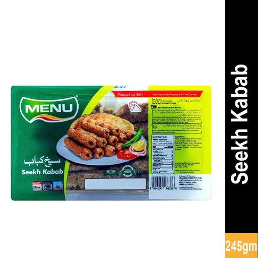 MENU CHICKEN SEEKH KABAB 245GM