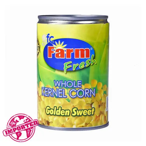 FARM FRESH WHOLE KERNEL CORN 400GM