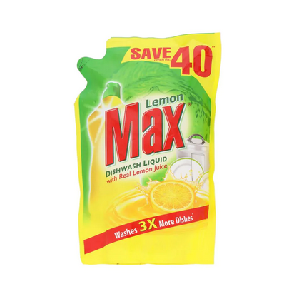 LEMON MAX DISHWASH LIQUIT POUCH 450ML
