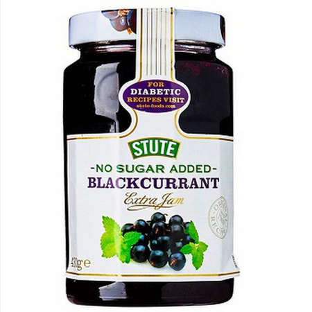 STUTE DIABETIC JAM BLACKCURRANT 430GM