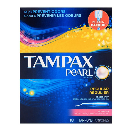 TAMPAX PEARL PLASTIC REGULAR SCENTED 18'S