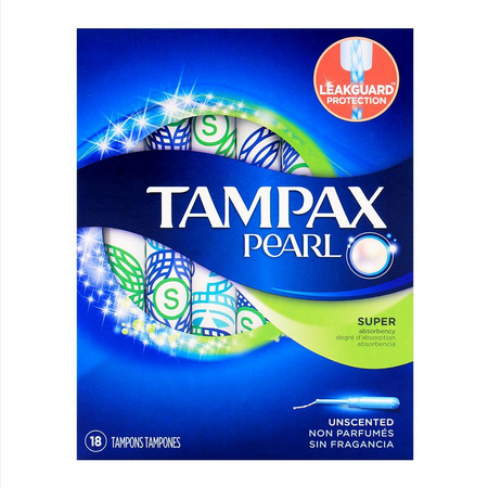 TAMPAX PEARL PLASTIC SUPER UNSCENTED 18'S