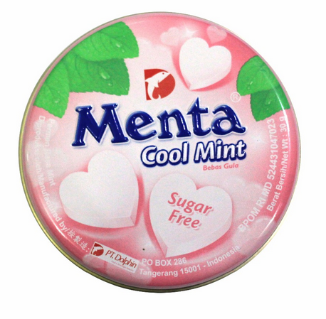 MENTA COOL MINT SUGAR FREE 30 GM TIN BOX