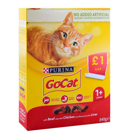 GO CAT FOOD BEEF 340GM