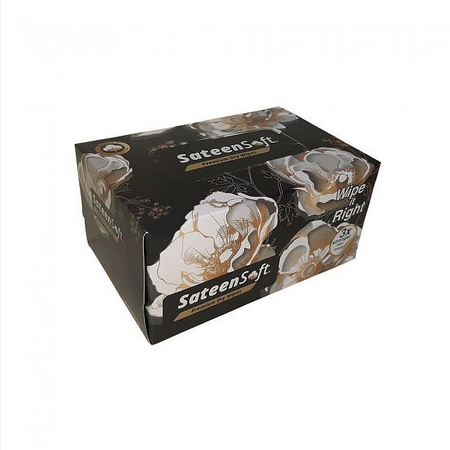 SATEEN SOFT LIFE STYLE BLACK WIPES 125'S