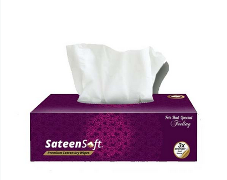 SATEEN SOFT GRANDE WIPES 75'S
