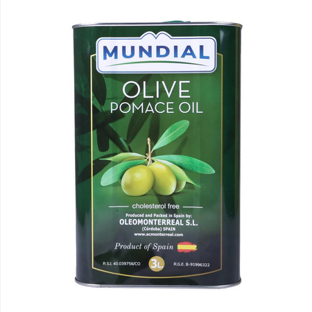MUNDIAL POMACE OLIVE OIL TIN 3LTR