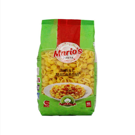 MARIO'S PASTA SHELL MACARONI POUCH 400 GM