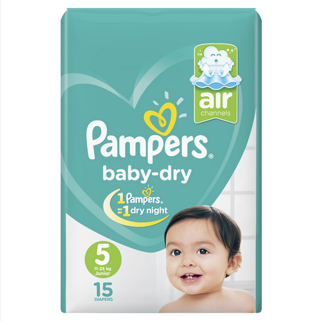 PAMPER  BABY DRY 5 15PCS