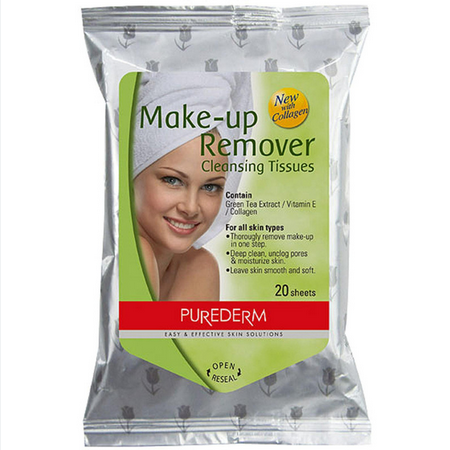 PUREDERM MAKEUP REMOVER CLEANSING TISSUE 20PCS