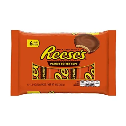 REESE'S PEANUT BUTTER CHOCOLATE 6'S 110G