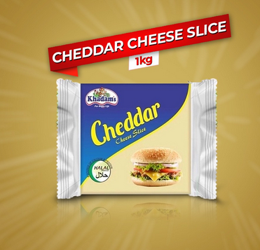 KHADAMS CHEDDAR SINGLE SLICES 1 KG