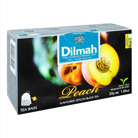 DILMAH PEACH FLAVOURED TEA BAGS 20PCS