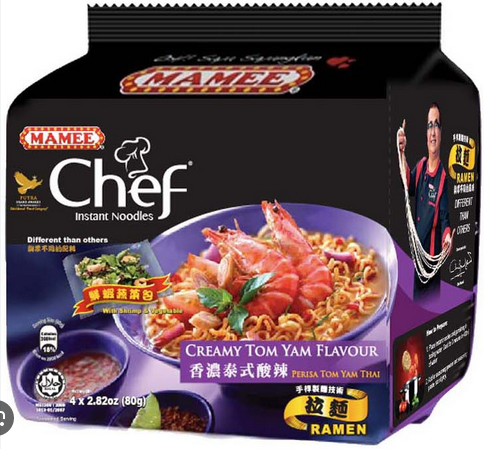 MAMEE CHEF NOODLE PERISA CREAMY TOM YAM FLAVOUR 80GM