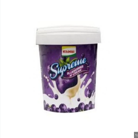 IGLOO SUPREME BLUE BERRIES N CREAM 1000ML