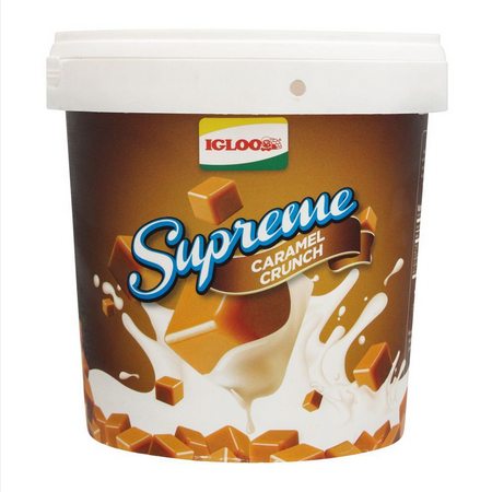 IGLOO SUPREME CARAMEL CRUNCH 1000ML