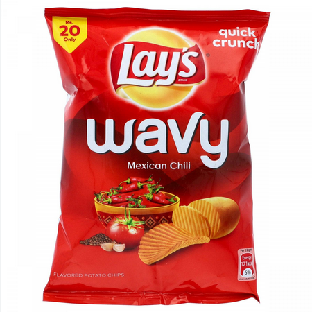 LAYS WAVY MEXICAN CHILI CHIPS 22 GM