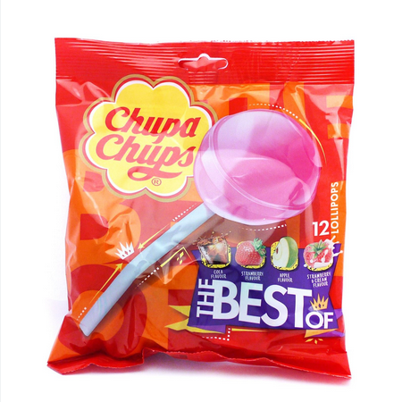 CHUPA CHUPS LOLLIPOP BAG 144G 12 PCS