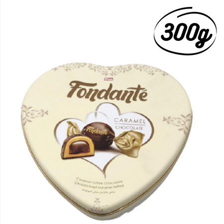 ELVAN FONDANTE HEART TIN 300G WHITE CHOCOLATE