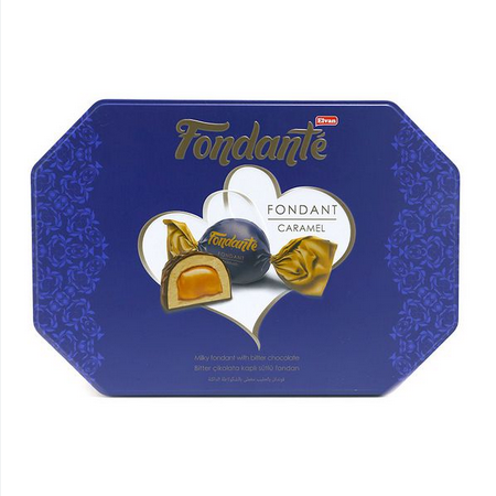 ELVAN FONDANTE TIN 500G CARAMEL CHOCOLATE