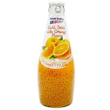 AMERICAN FLOWER BASIL SEED DRINK WITH ORANGE 290ML