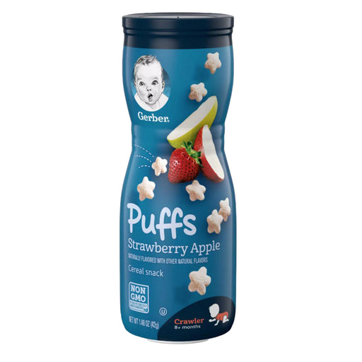 GERBER PUFFS STRAWBERRY APPLE 42G