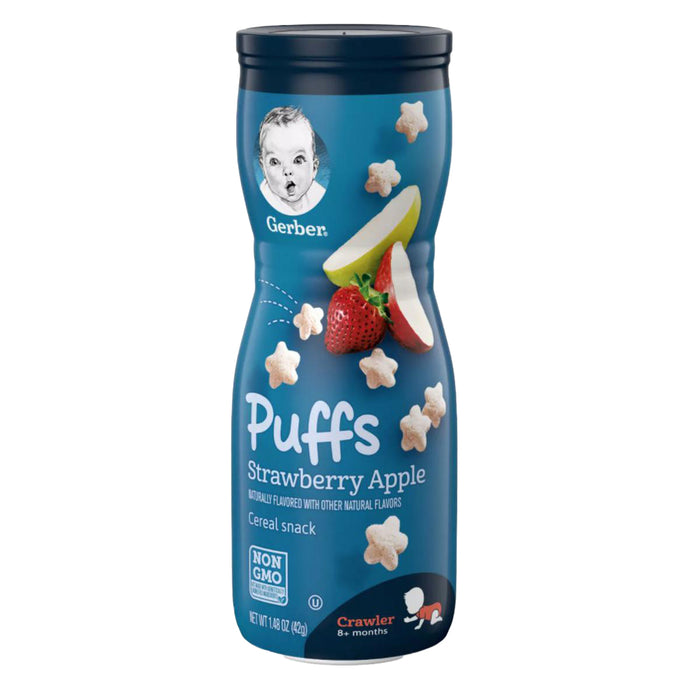 GERBER PUFFS STRAWBERRY APPLE 42G