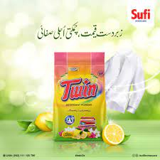 TWIN DETERGENT POWDER 5 KG LEMON