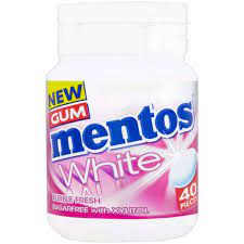 MENTOS WHITE GUM BUBBLE FRESH 40PCS 60GM JAR