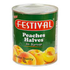 FESTIVAL PEACH HALVES 820GM