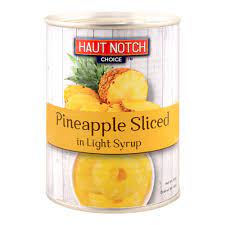 HAUT NOTCH CHOICE PINEAPPLE SLICED 565G TIN