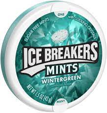 ICE BREAKERS SUGAR FREE MINTS WINTERGREEN 42GM
