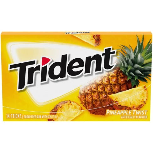 Trident 14 Sticks Sugar Free Pineapple