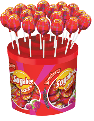 SUGABEE LOLLIPOP BUBBLE GUM 100 PCS