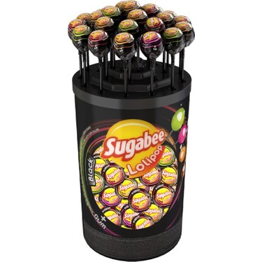 SUGABEE LOLLIPOP BLACK GUM 100 PCS
