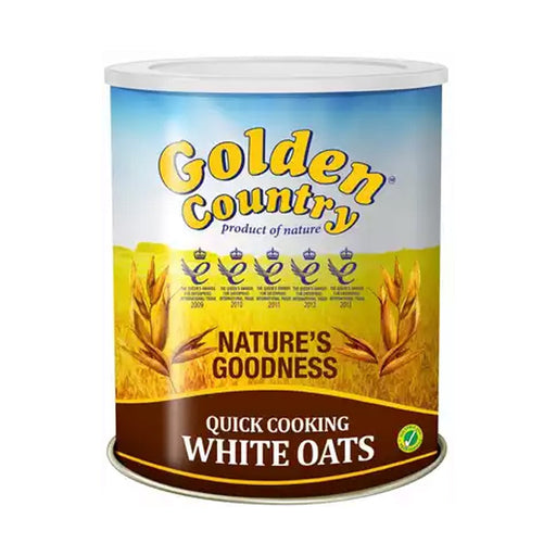GOLDEN COUNTRY QUICK COOKING WHITE OATS TIN 500GM