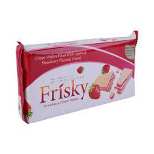 FRISKY STRAWBERRY CREAM WAFERS 85GM