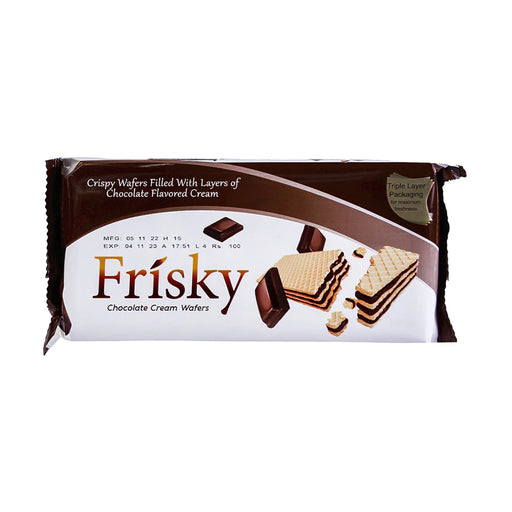 FRISKY CHOCOLATE CREAM WAFERS 85GM