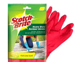 SCOTCH BRITE GREEN HEAVY DUTY GLOVES LARGE