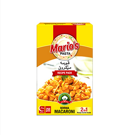 MARIO'S PASTA KORMA MACARONI 250GM BOX