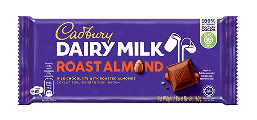 CADBURY DAIRY MILK ROAST ALMOND CHOCOLATE 99GM UK